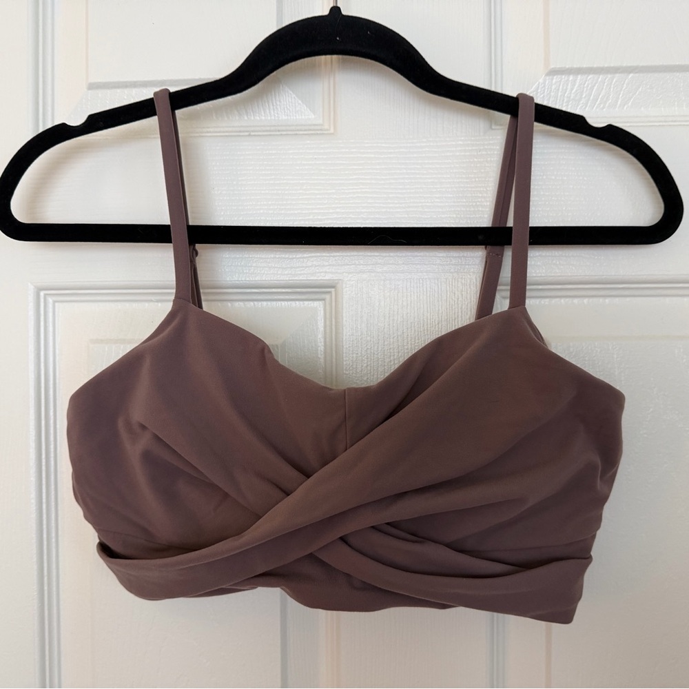 Buffbunny Ivy Wrap Sports Bra in Mocha Berry
